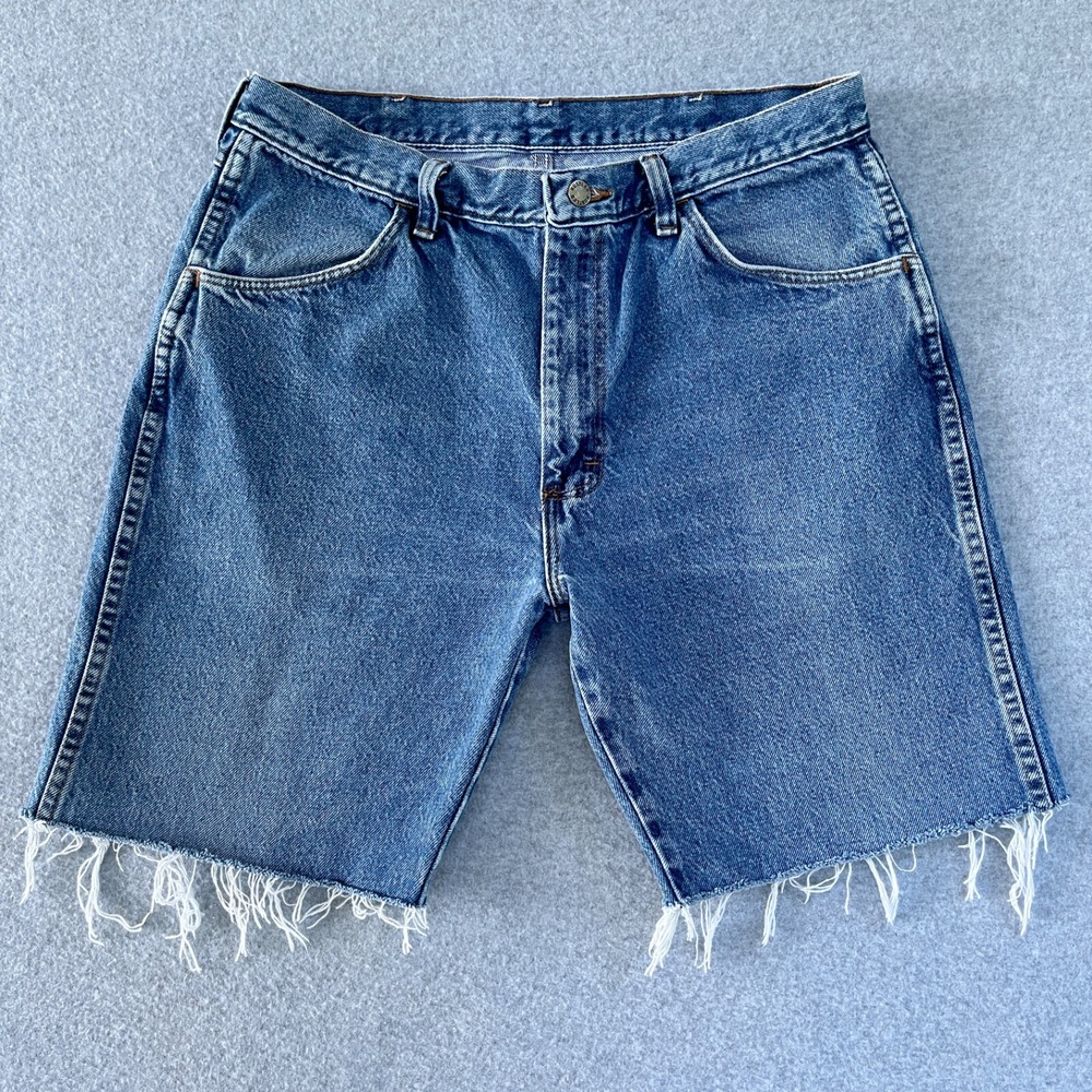 Rustler Shorts Mens 32 (36 Tag) Cutoffs Dad Jorts 8.5" Inseam‎ Grunge Denim